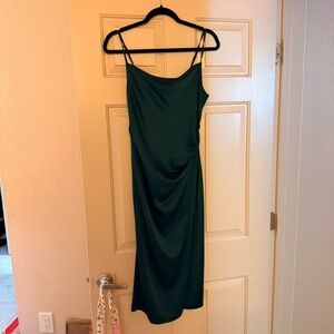 Emerald Green Slip Midi Dress - Women